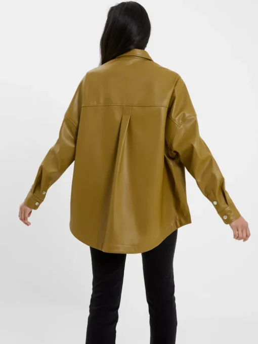 Crolenda PU Popover Shirt