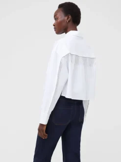 Crystal Alissa Cropped Cotton Shirt