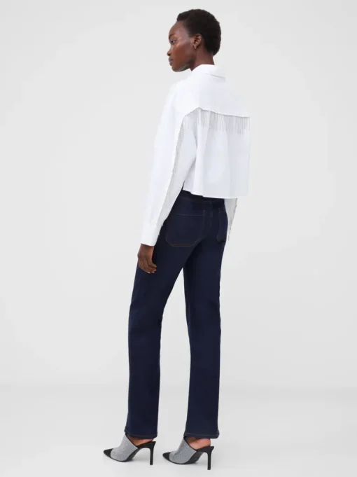 Crystal Alissa Cropped Cotton Shirt