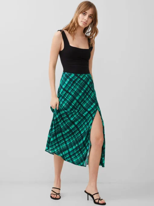 Dani Eco Check Delphine Midi Skirt