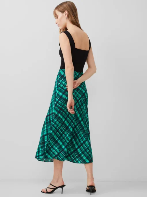 Dani Eco Check Delphine Midi Skirt