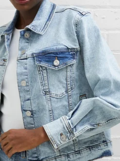 Denim Stretch Trucker Jacket