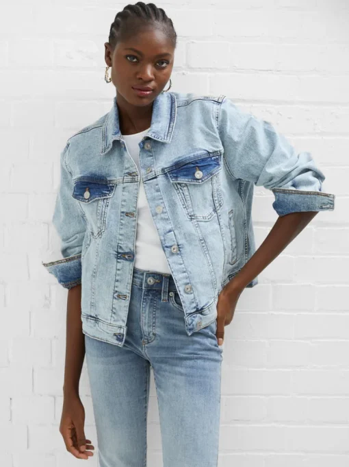 Denim Stretch Trucker Jacket