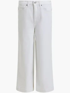 Denim Stretch White Culottes