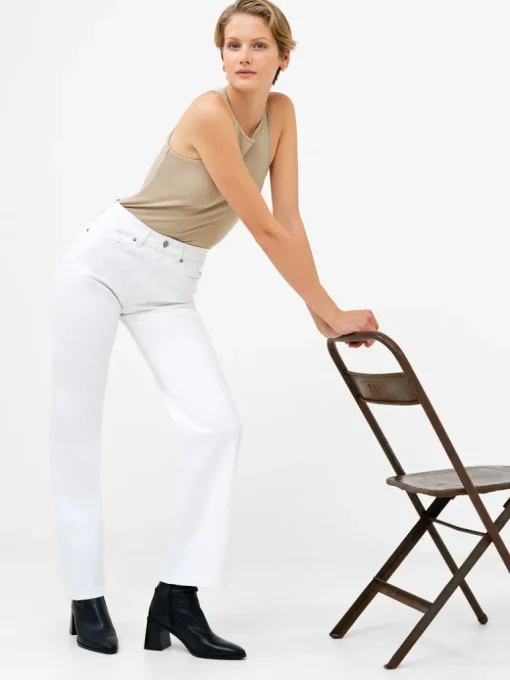 Denim Stretch Wide Leg Jeans