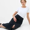 Denver Denim Midi Skirt
