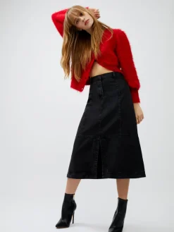 Denver Denim Midi Skirt