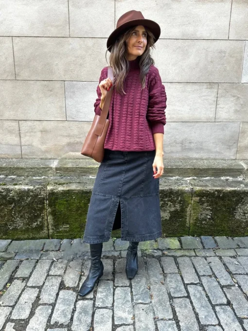 Denver Denim Midi Skirt