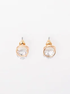 Diamante Huggie Stud Earrings