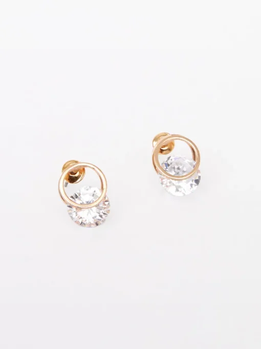 Diamante Huggie Stud Earrings