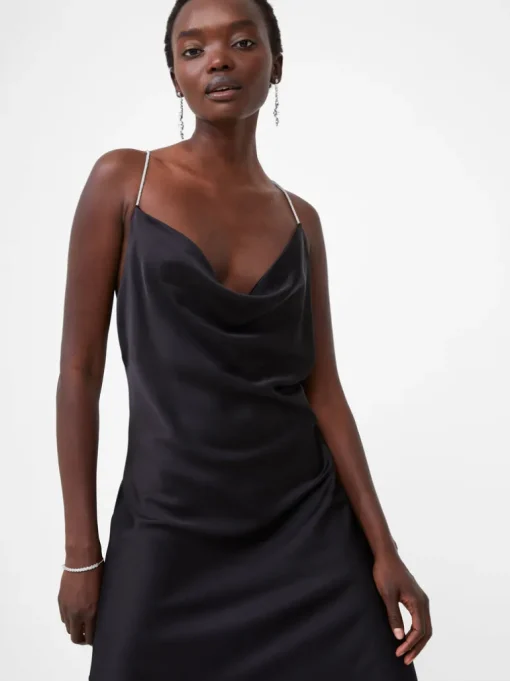 Diamante Strap Slip Dress