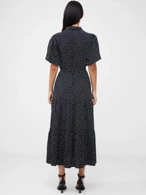 Dotty Puff Sleeve Shirt Dress