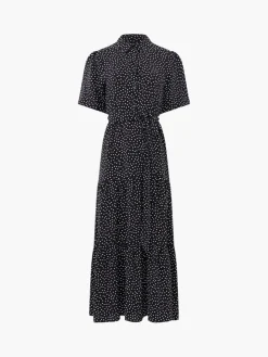Dotty Puff Sleeve Shirt Dress