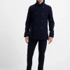 Double Breasted Funnel Neck Coat