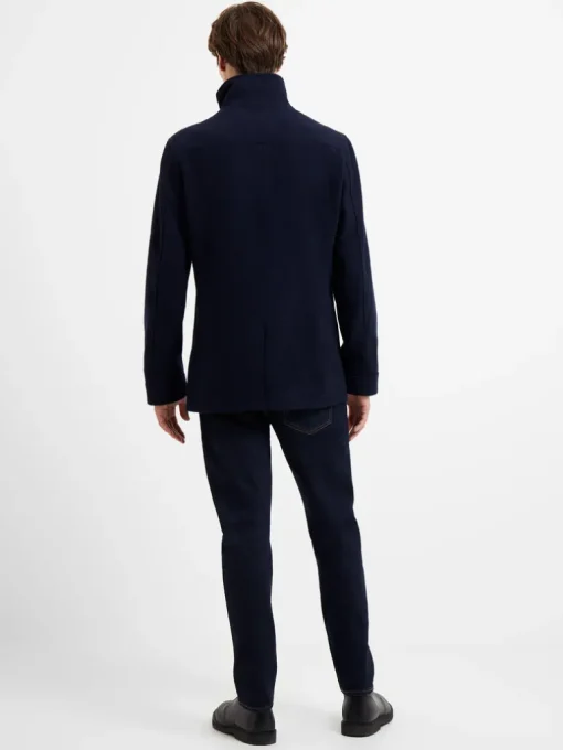 Double Breasted Funnel Neck Coat