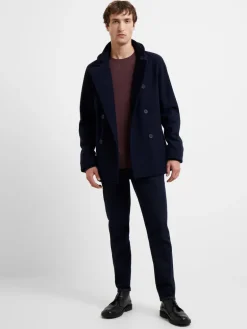 Double Breasted Funnel Neck Coat