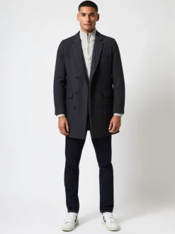 Double Breasted Herringbone Overcoat