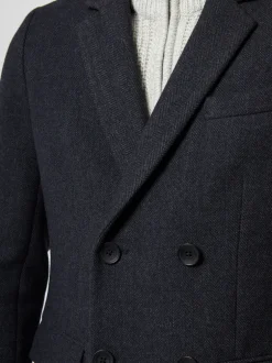 Double Breasted Herringbone Overcoat