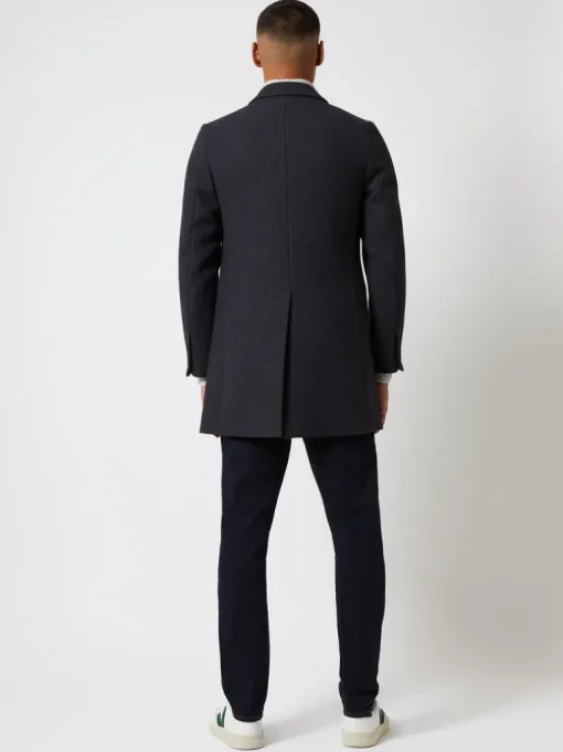 Double Breasted Herringbone Overcoat