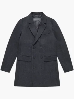 Double Breasted Herringbone Overcoat