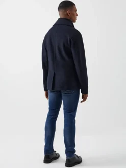 Double Breasted Layered Pea Coat