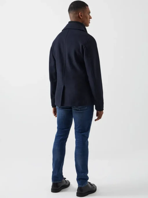 Double Breasted Layered Pea Coat
