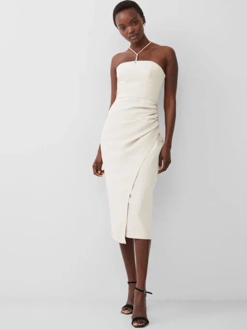 Echo Crepe Halterneck Midi Dress