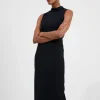 Echo Crepe Mock Neck Dress