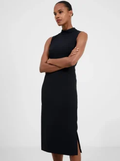 Echo Crepe Mock Neck Dress