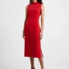 Echo Crepe Mock Neck Dress