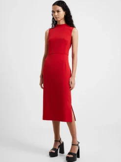 Echo Crepe Mock Neck Dress
