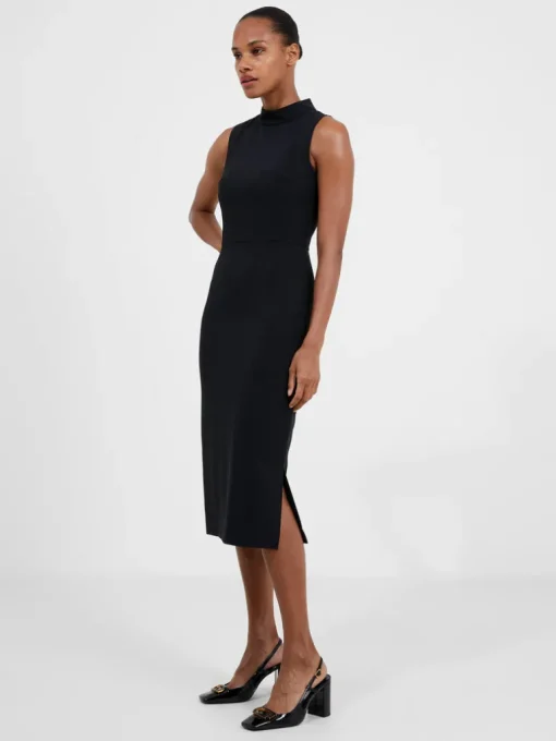 Echo Crepe Mock Neck Dress