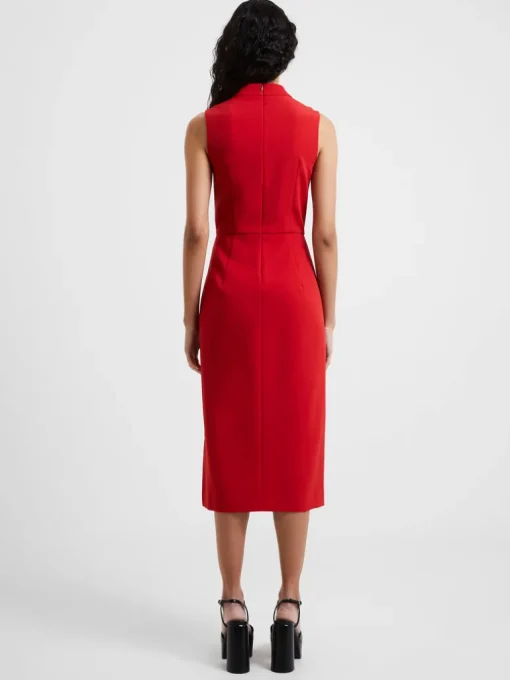 Echo Crepe Mock Neck Dress
