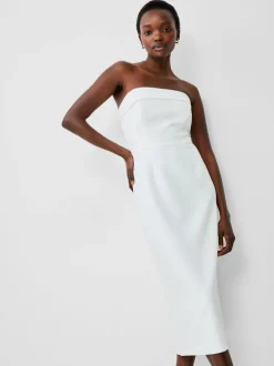 Echo Crepe Strapless Midi Dress