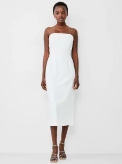 Echo Crepe Strapless Midi Dress