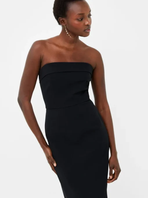 Echo Crepe Strapless Midi Dress