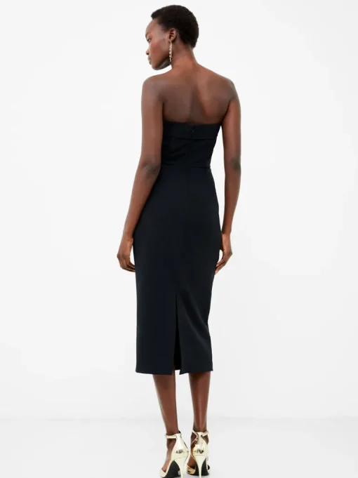 Echo Crepe Strapless Midi Dress