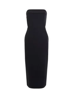 Echo Crepe Strapless Midi Dress