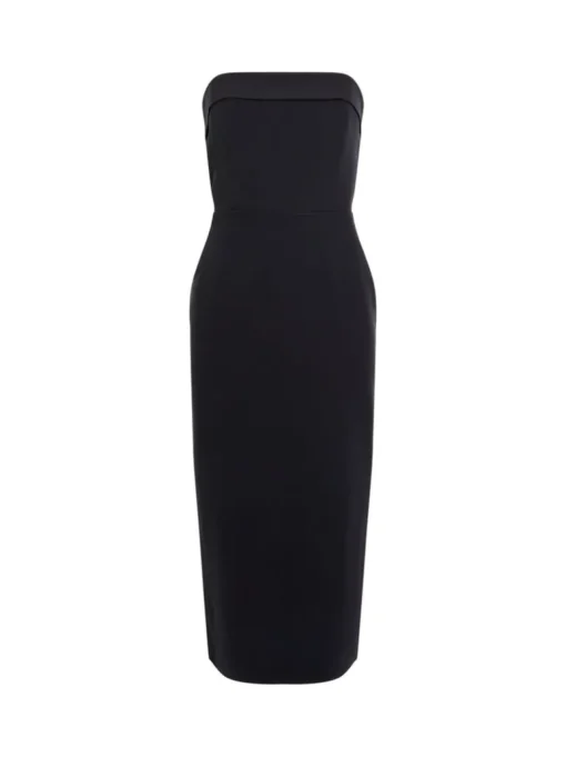 Echo Crepe Strapless Midi Dress