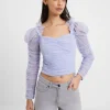 Edrea Tulle Cropped Top