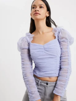 Edrea Tulle Cropped Top