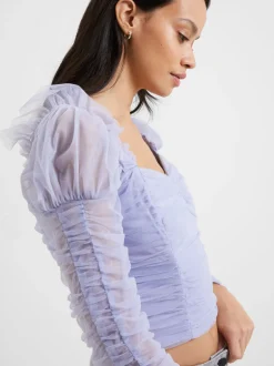 Edrea Tulle Cropped Top