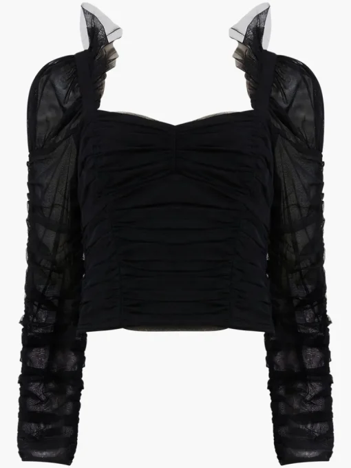 Edrea Tulle Cropped Top