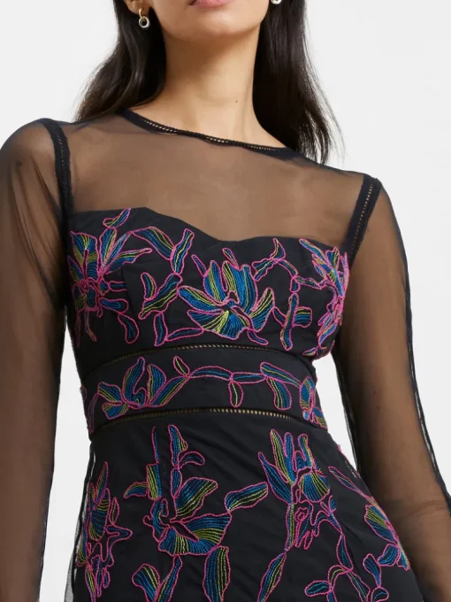 Emilia Embroidered Mini Dress