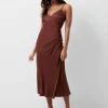 Ennis Eco Satin Slip Midi Dress