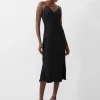 Ennis Eco Satin Slip Midi Dress