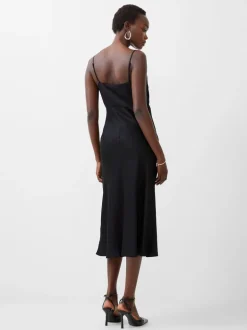 Ennis Eco Satin Slip Midi Dress