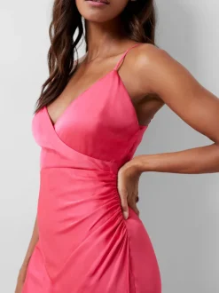 Ennis Eco Satin Slip Midi Dress