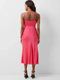 Ennis Eco Satin Slip Midi Dress