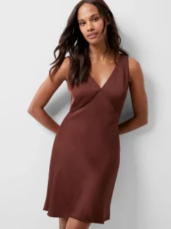 Ennis Eco Satin Slip Mini Dress